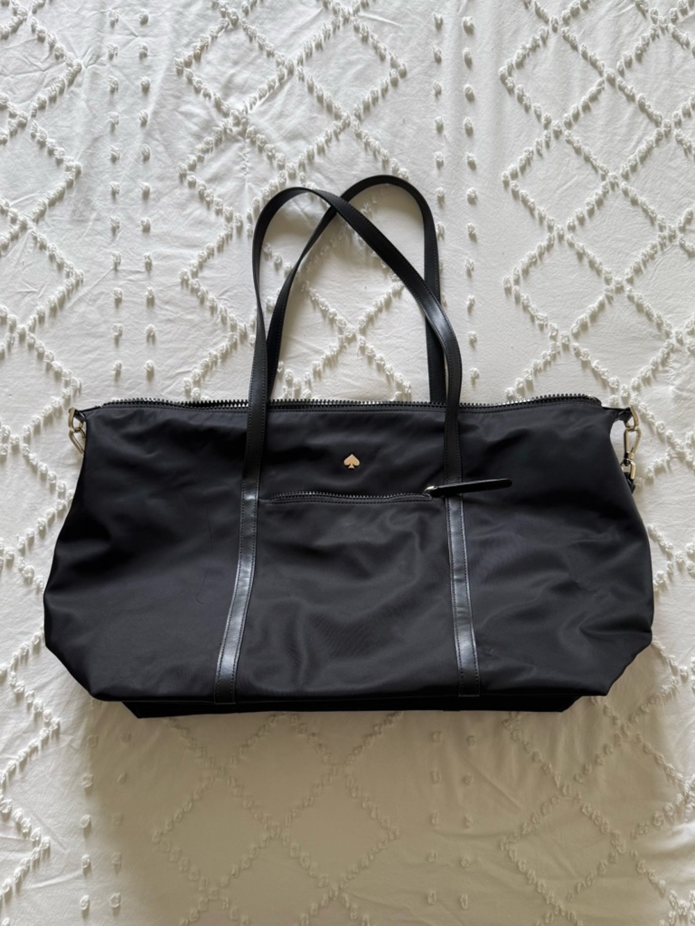 Kate Spade Black Nylon Tote Weekender Bag